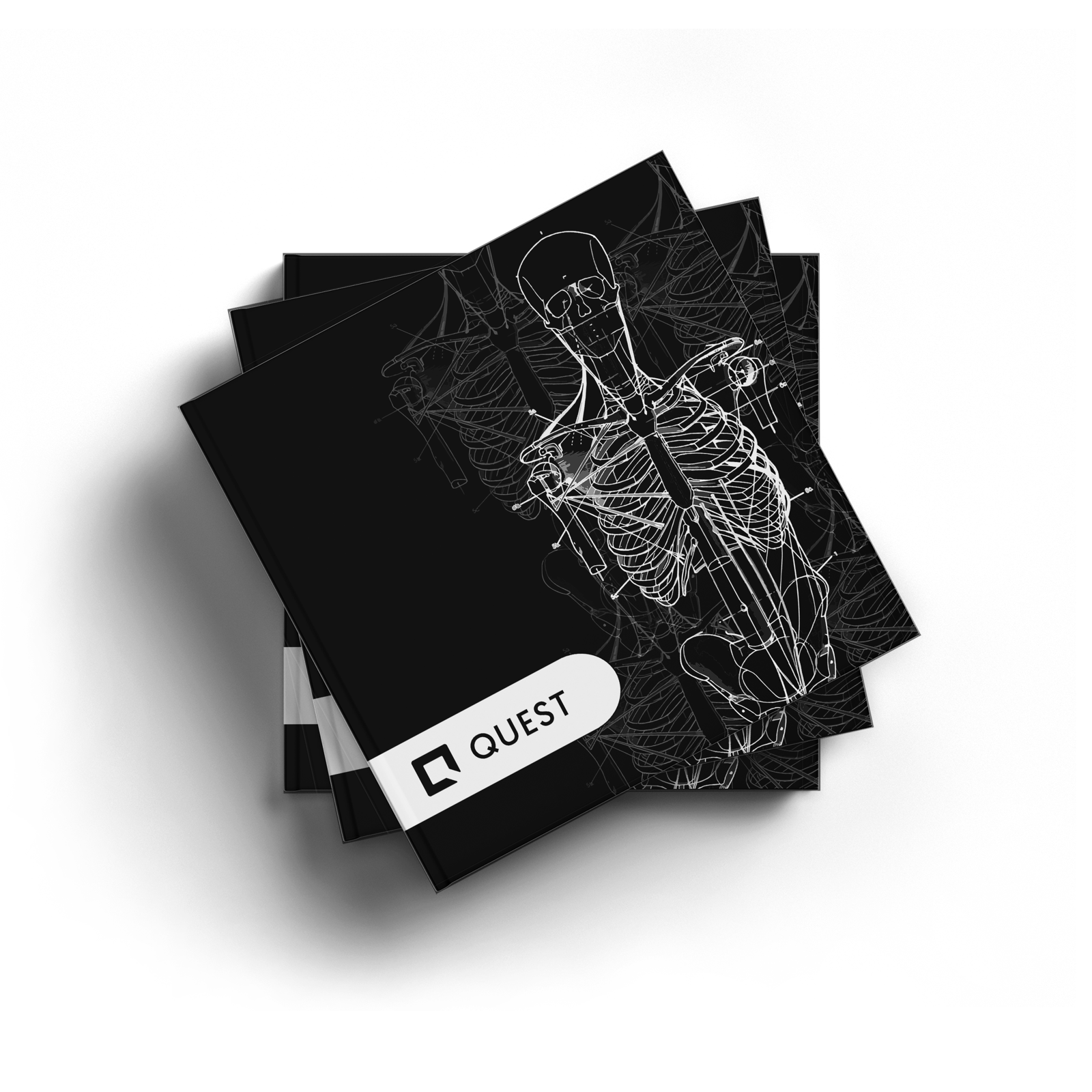 A stack of Quest Smartbooks