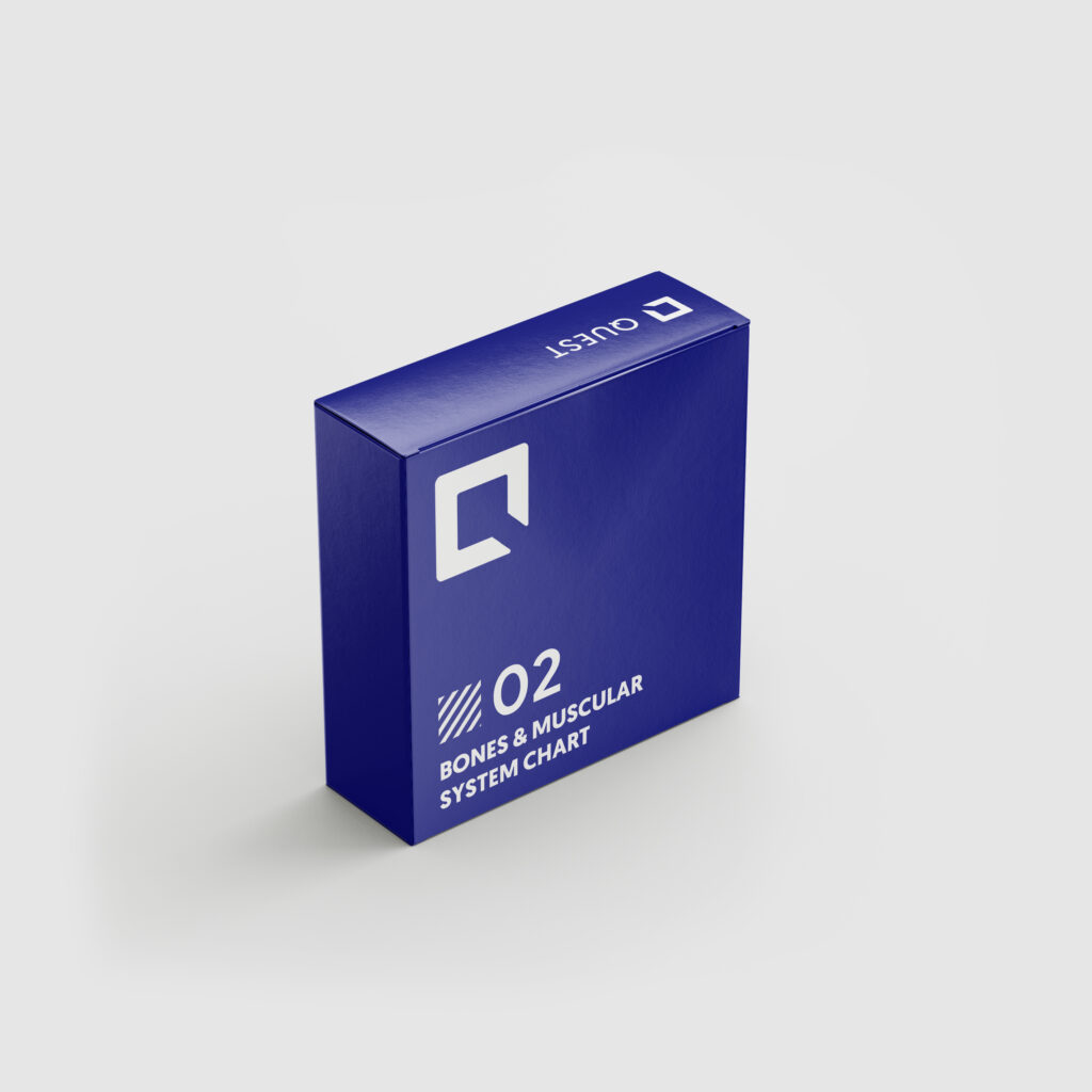 Hologram card box, blue, open